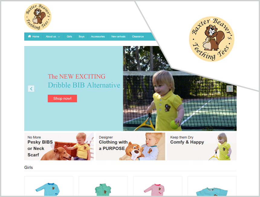 Baxter Beaver's Teething Tees