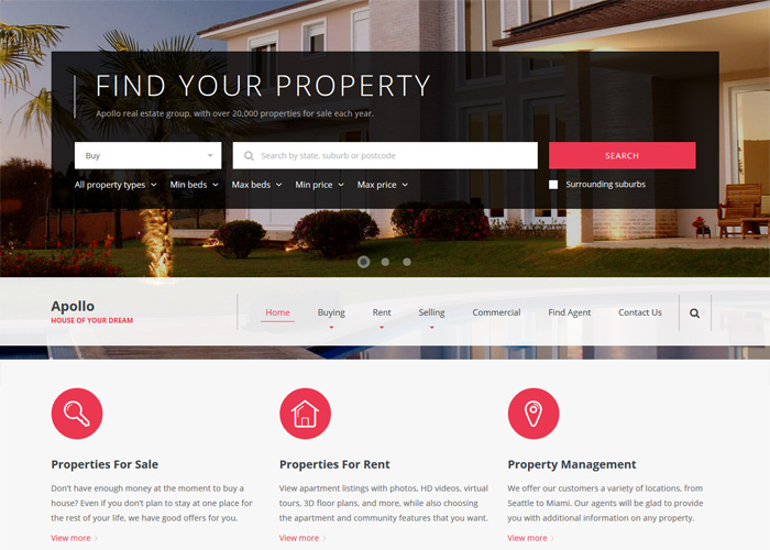Custom real estate website designer